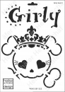 Schablone-Stencil A4 046-1322 Girly Skull